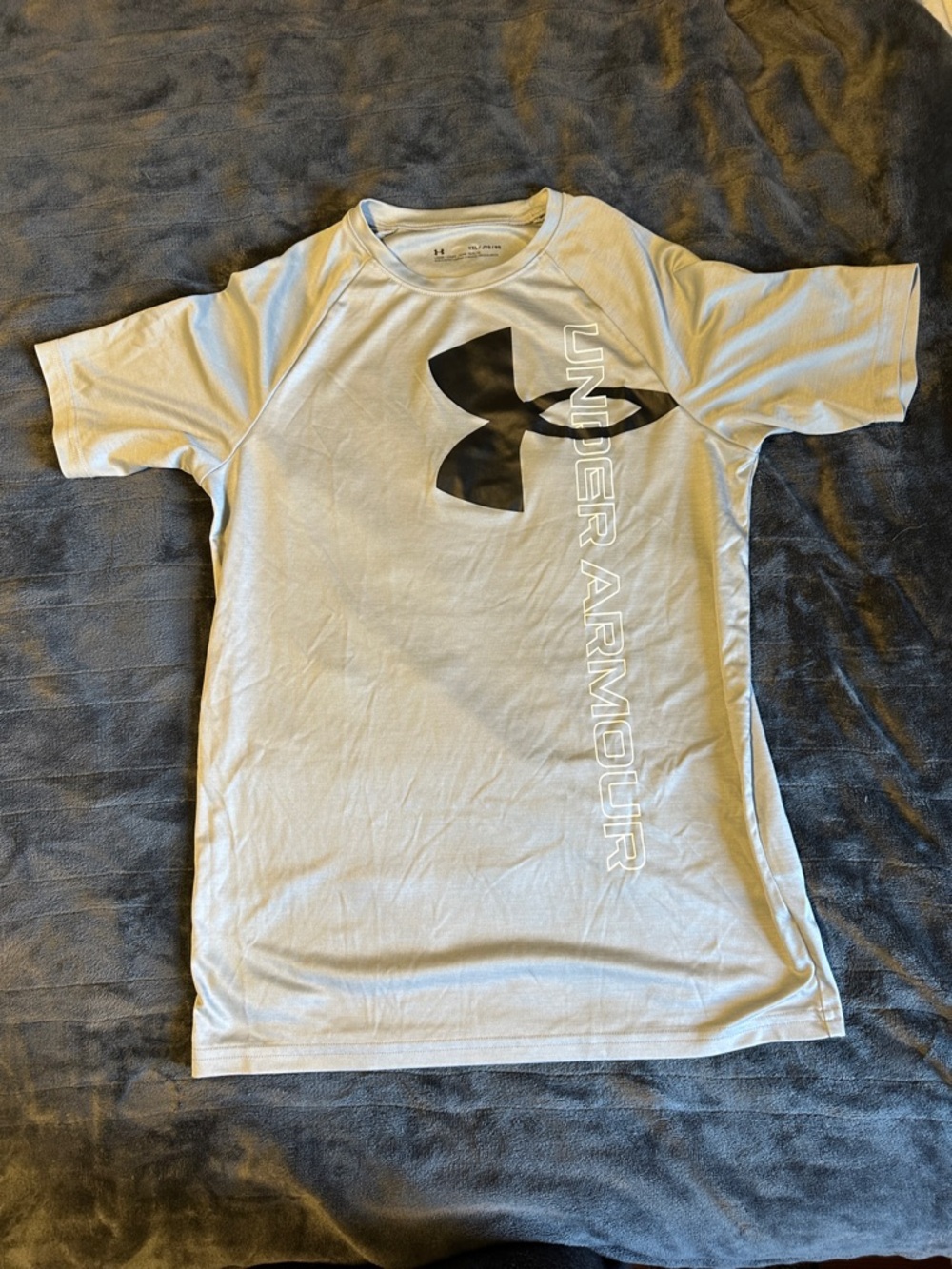 Under Armour White Performance Tee with Black Logo